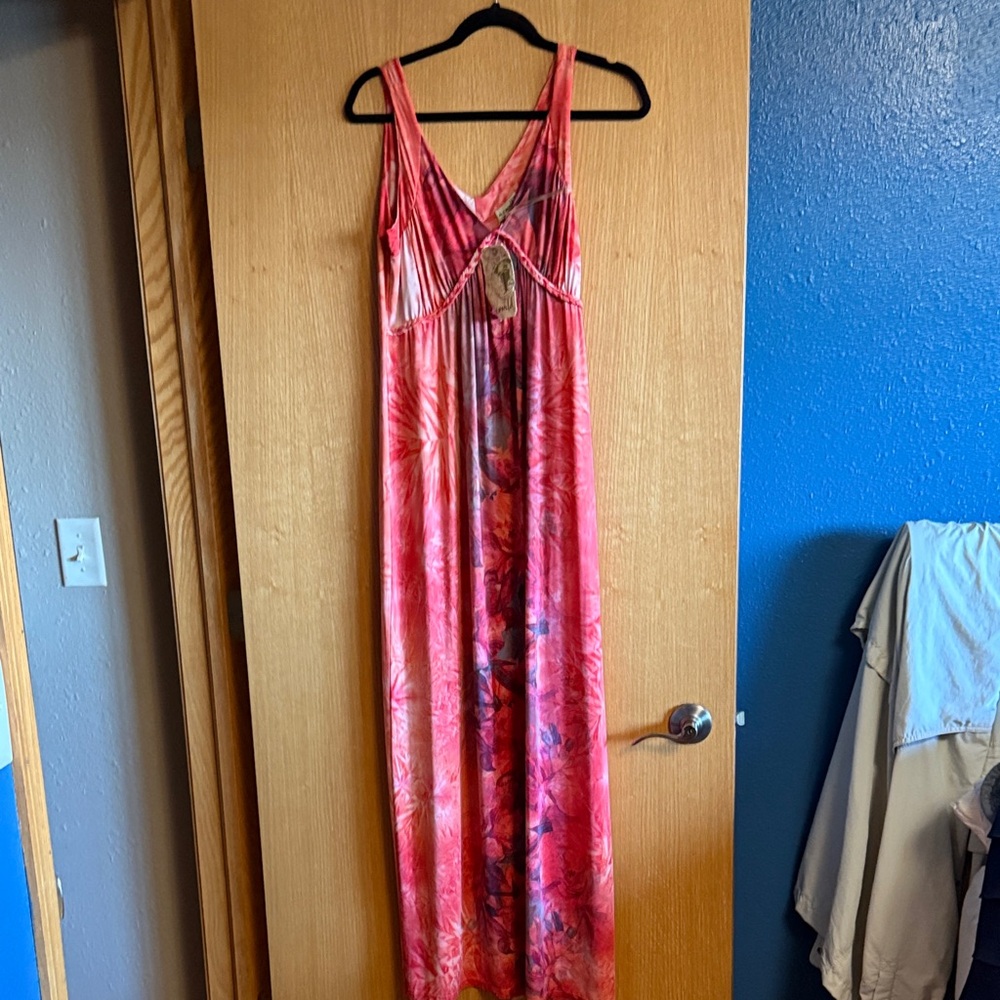 ONE WORLD Pink and Purple Maxi Dress - Picture 3 of 4